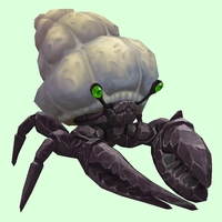 Onyx & Emerald Hermit Crab w/ Plain Shell