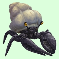 Onyx & Topaz Hermit Crab w/ Plain Shell