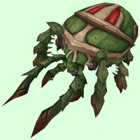 Green Scarab w/ Red Spots