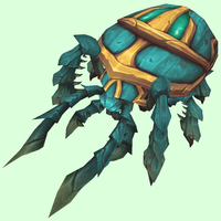 Teal Scarab w/ Green Spots