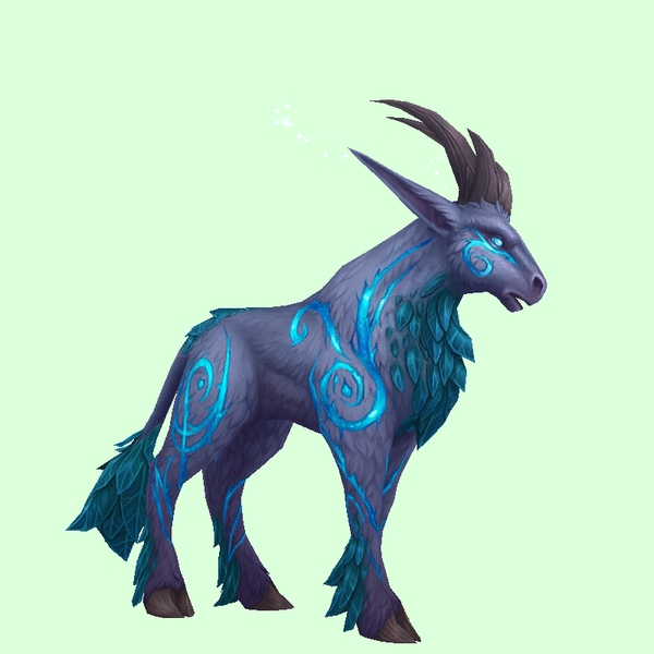 Purple & Teal Runestag w/ Short Horns