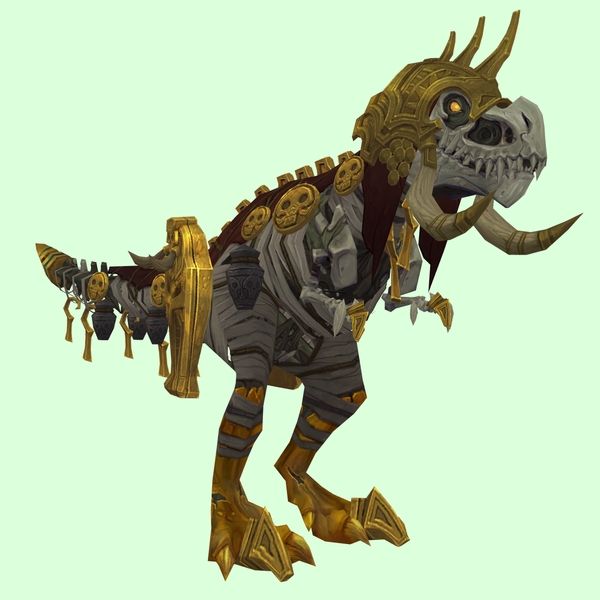 Gold-Embossed Skeletal Devilsaur w/ Royal Gold Armour & Helmet