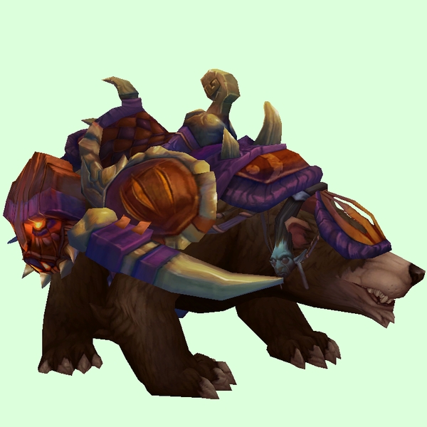 Dark Brown Bear w/ Purple Amani Armour