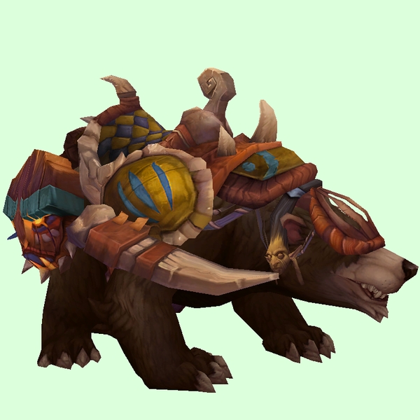 Dark Brown Bear w/ Yellow Amani Armour