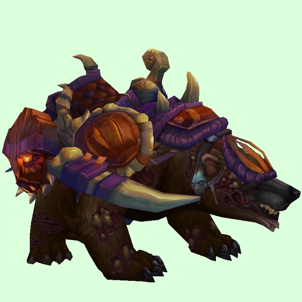 Sickly Dark Brown Bear w/ Purple Amani Armour