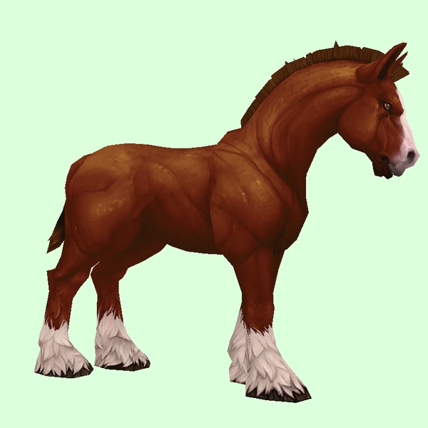 Chestnut Horse w/ Short Mane/Tail