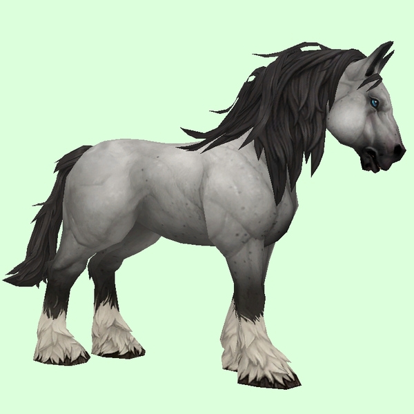 Grey Horse w/ Long Mane