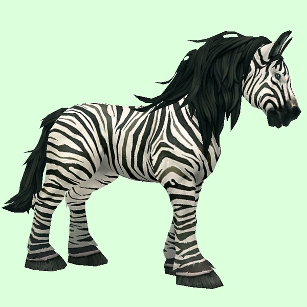 Zebra-Striped Horse w/ Long Mane