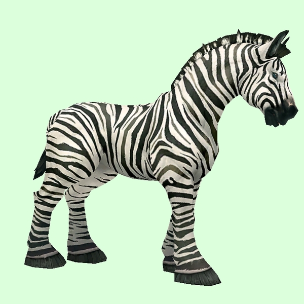 Zebra-Striped Horse w/ Short Mane/Tail