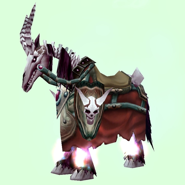 Maroon Horned Skeletal Horse