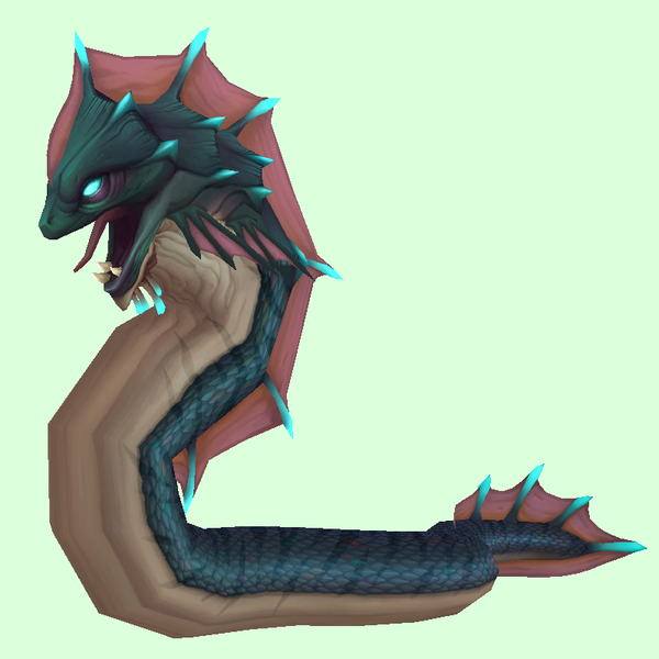 Dark Teal Eel-Serpent