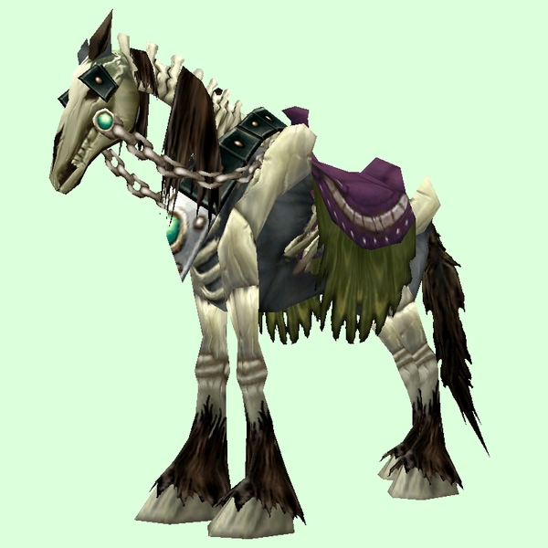 Saddled Grey Skeletal Horse