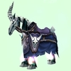 Dark Blue Horned Skeletal Horse