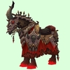 Bright Red Skeletal Warhorse