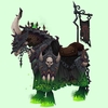 Black-Green Skeletal Warhorse w/ Pennant